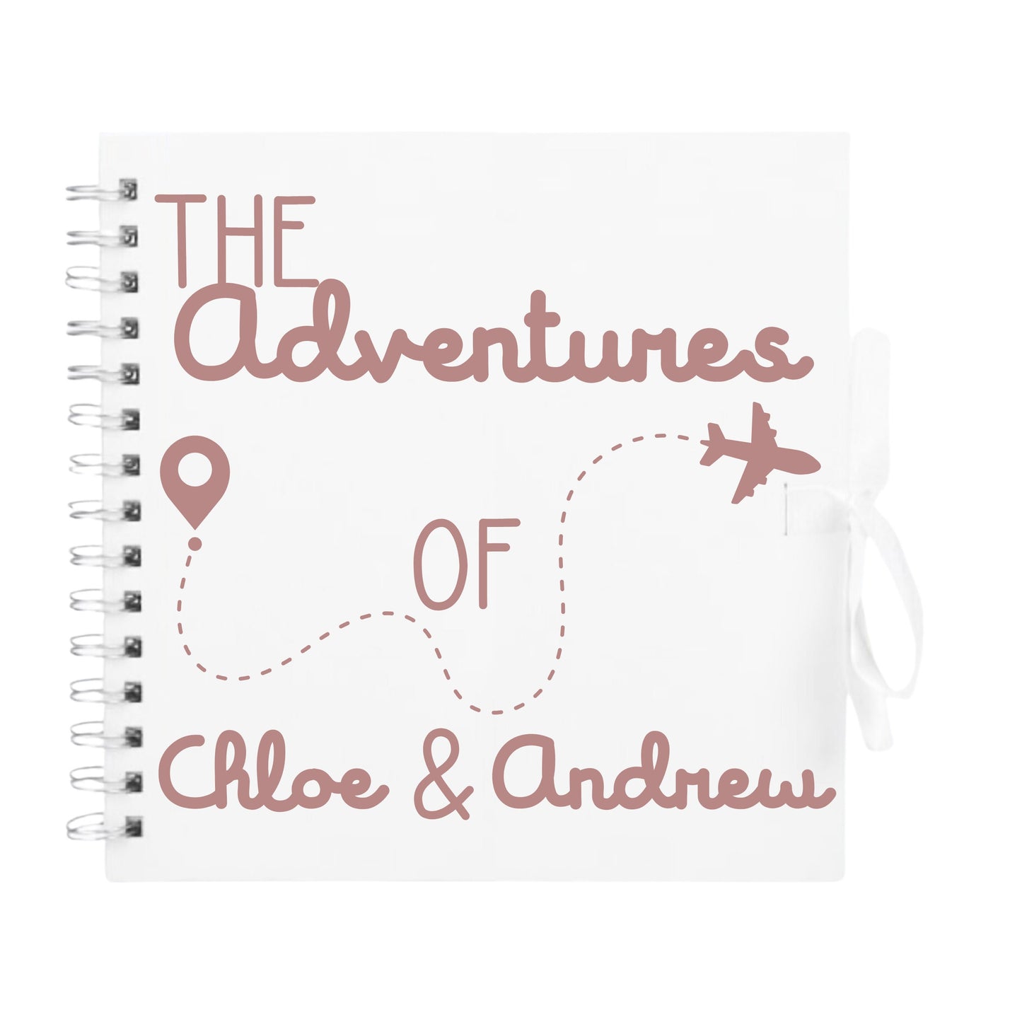 Personalised Travel Scrapbook | Custom Plane Adventure Journal | Holiday Photo Album Gift for Couples | 20.3 x 20.3cm | 8 x 8 Inch |