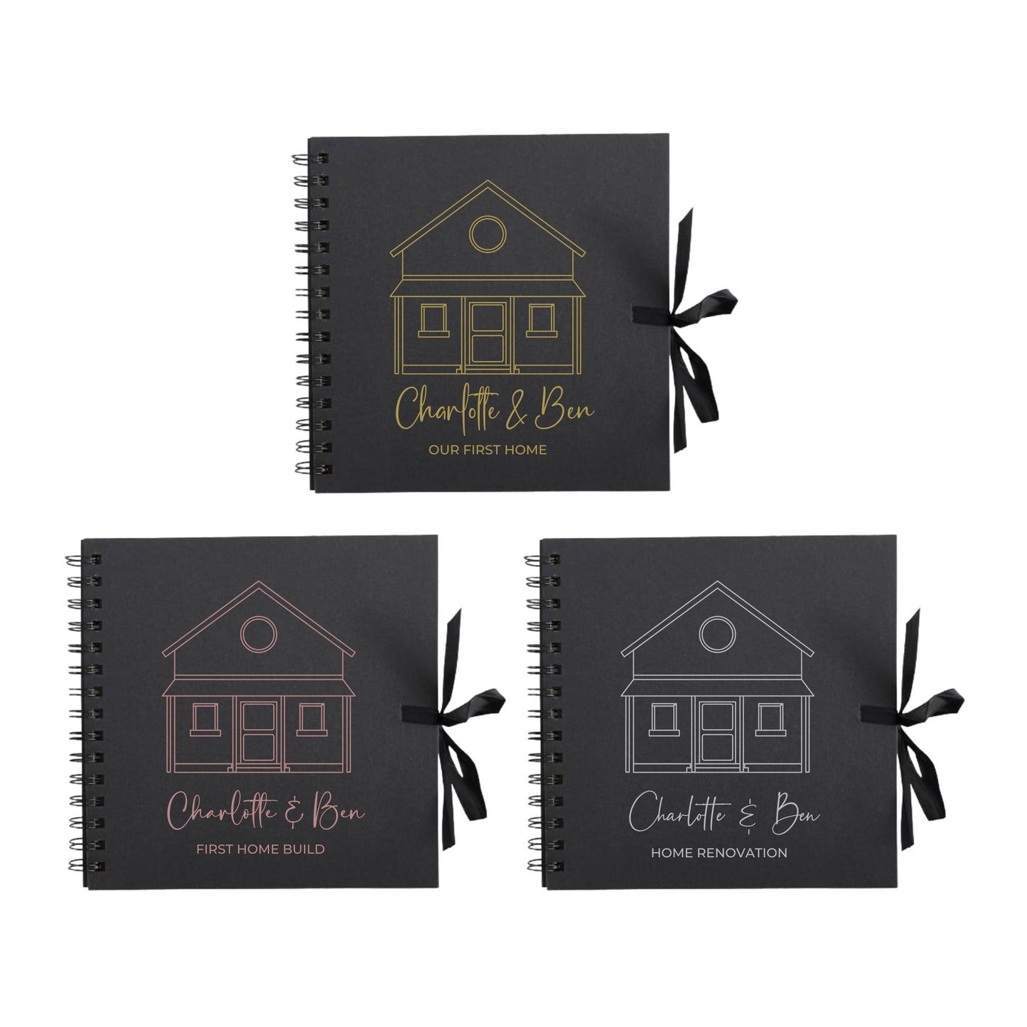 Personalised New Home Scrapbook | Custom House Renovation Journal | First Home Memory Keepsake Book | 20.3 x 20.3cm | 8 x 8 Inch