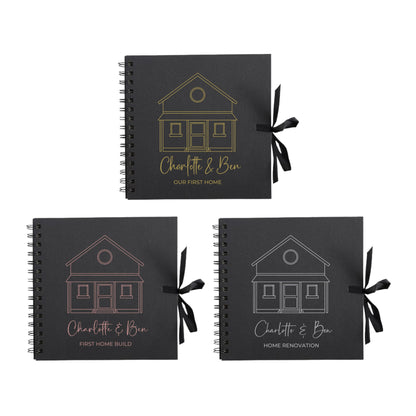 Personalised New Home Scrapbook | Custom House Renovation Journal | First Home Memory Keepsake Book | 20.3 x 20.3cm | 8 x 8 Inch