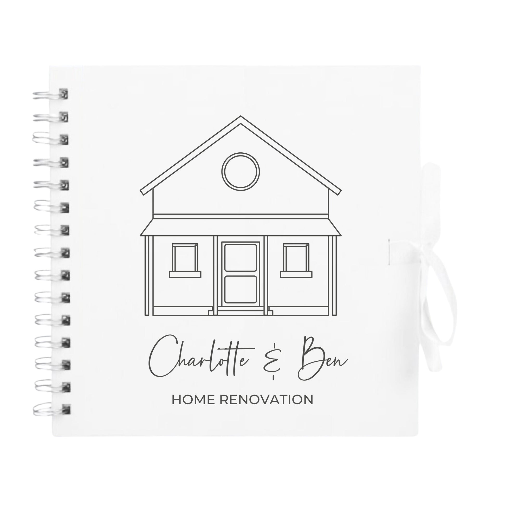 Personalised New Home Scrapbook | Custom House Renovation Journal | First Home Memory Keepsake Book | 20.3 x 20.3cm | 8 x 8 Inch