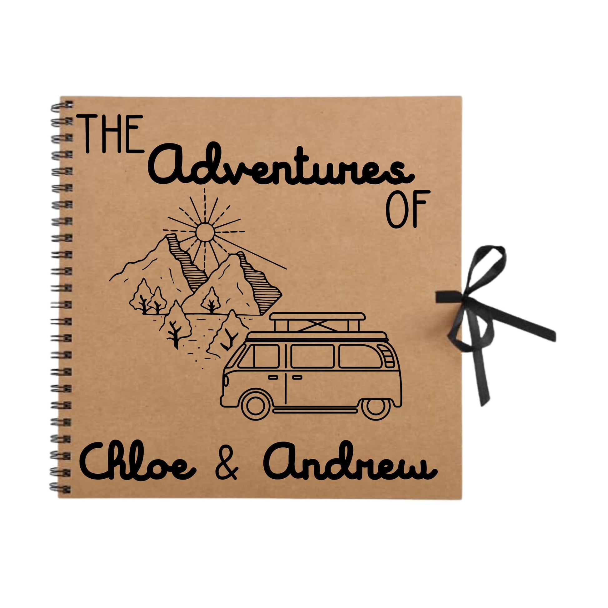 Personalised Travel Scrapbook | Custom Campervan Adventure Photo Album | Couples Memory Book Gift | 30.5 x 30.5cm | 12 x 12 Inch|