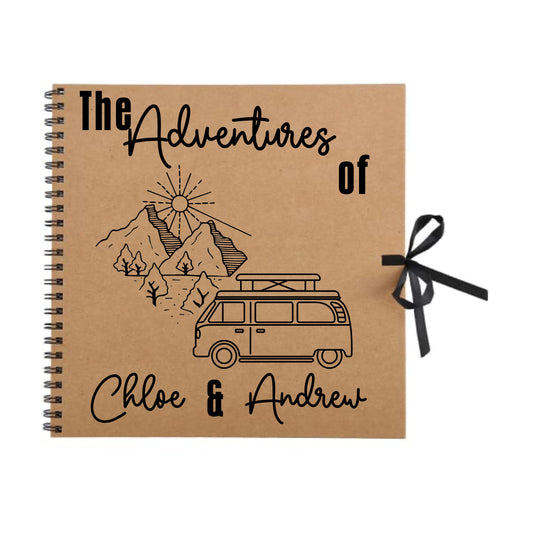 Personalised Travel Scrapbook | Custom Campervan Adventure Photo Album | Couples Memory Book Gift | 30.5 x 30.5cm | 12 x 12 Inch|