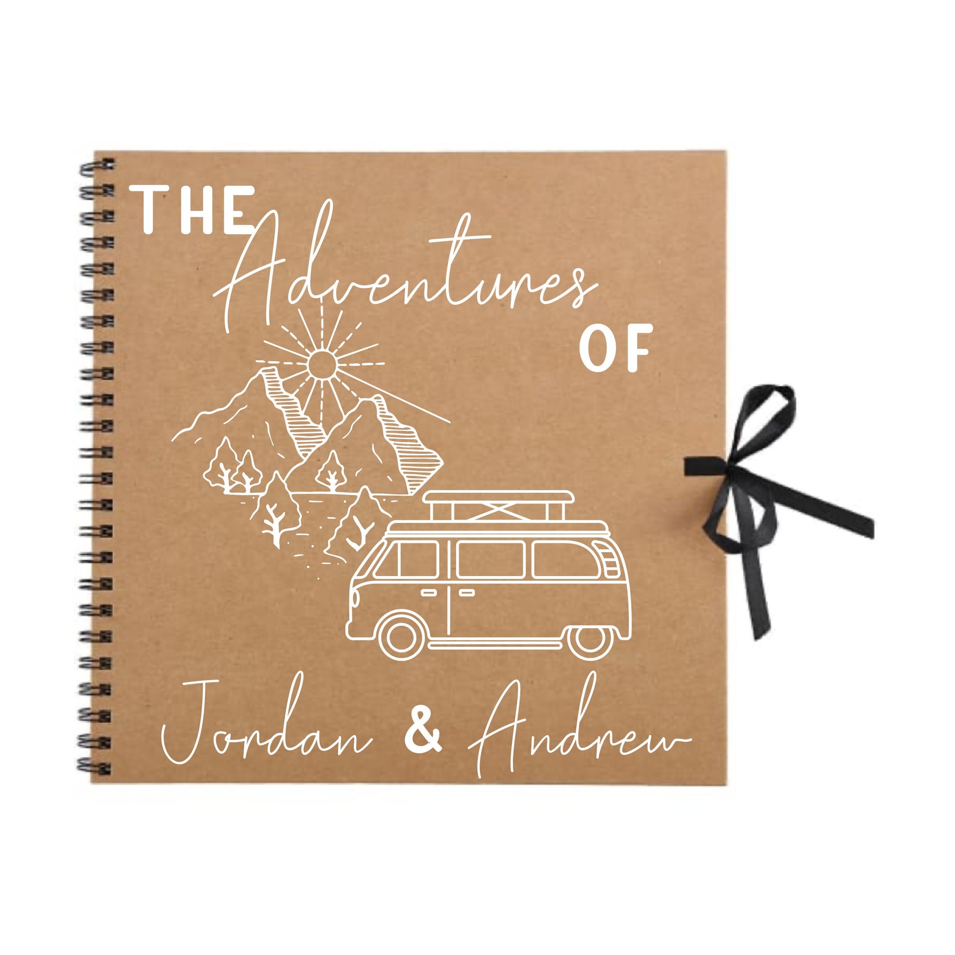 Personalised Travel Scrapbook | Custom Campervan Adventure Photo Album | Couples Memory Book Gift | 30.5 x 30.5cm | 12 x 12 Inch|