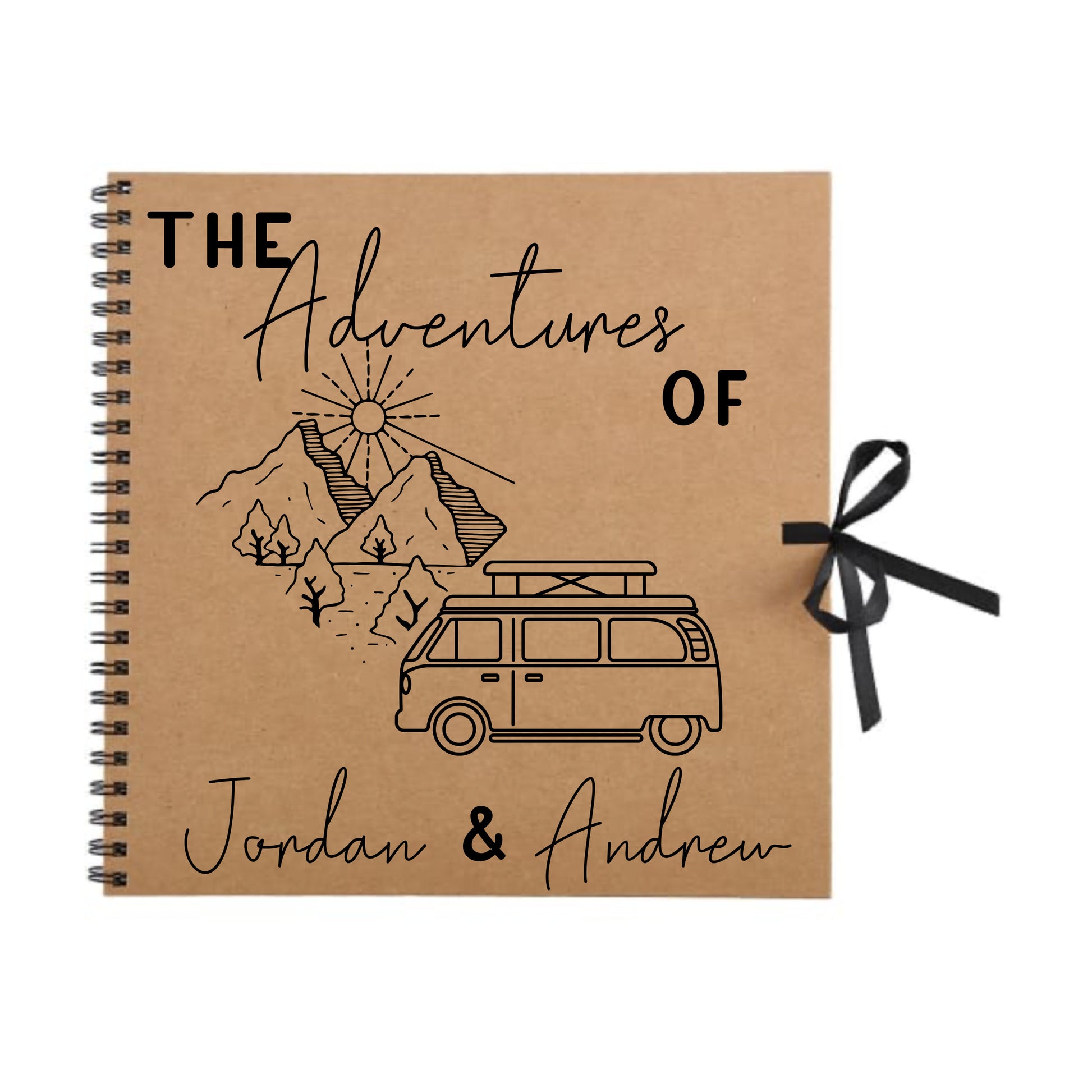 Personalised Travel Scrapbook | Custom Campervan Adventure Photo Album | Couples Memory Book Gift | 30.5 x 30.5cm | 12 x 12 Inch|