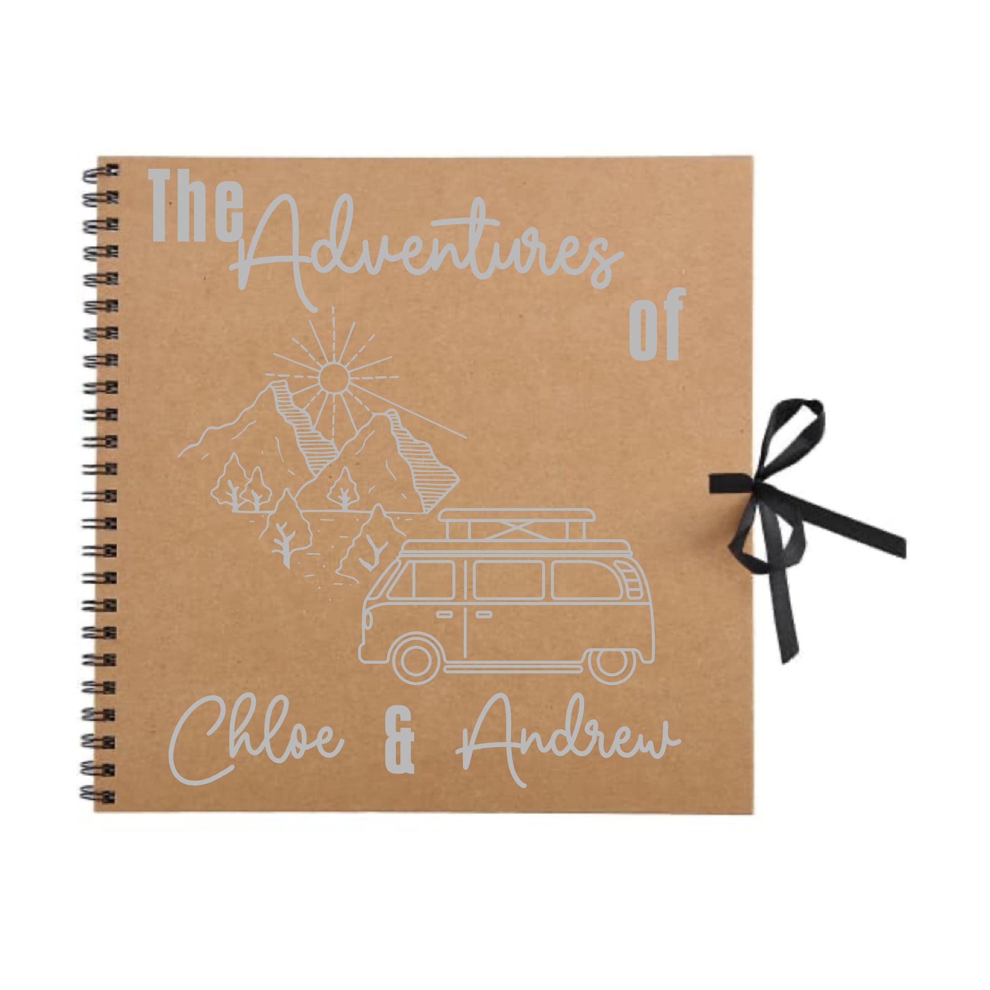 Personalised Travel Scrapbook | Custom Campervan Adventure Photo Album | Couples Memory Book Gift | 30.5 x 30.5cm | 12 x 12 Inch|