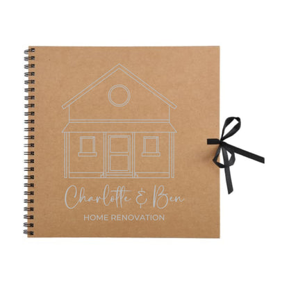 Personalised New Home Scrapbook | Custom House Renovation Journal | First Home Memory Keepsake Book | 30.5 x 30.5cm | 12 x 12 Inch