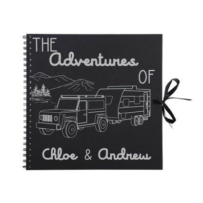 Personalised Caravan Travel Scrapbook | Custom Adventure Journal | Couples Road Trip Photo Album | 30.5 x 30.5cm | 12 x 12 Inch |