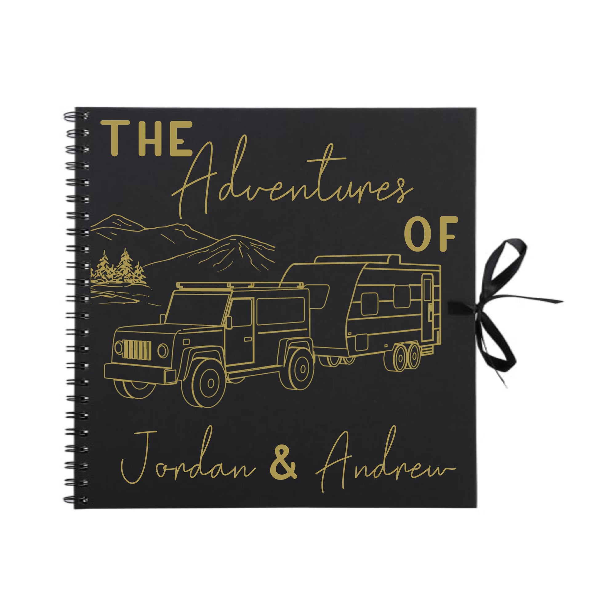 Personalised Caravan Travel Scrapbook | Custom Adventure Journal | Couples Road Trip Photo Album | 30.5 x 30.5cm | 12 x 12 Inch |
