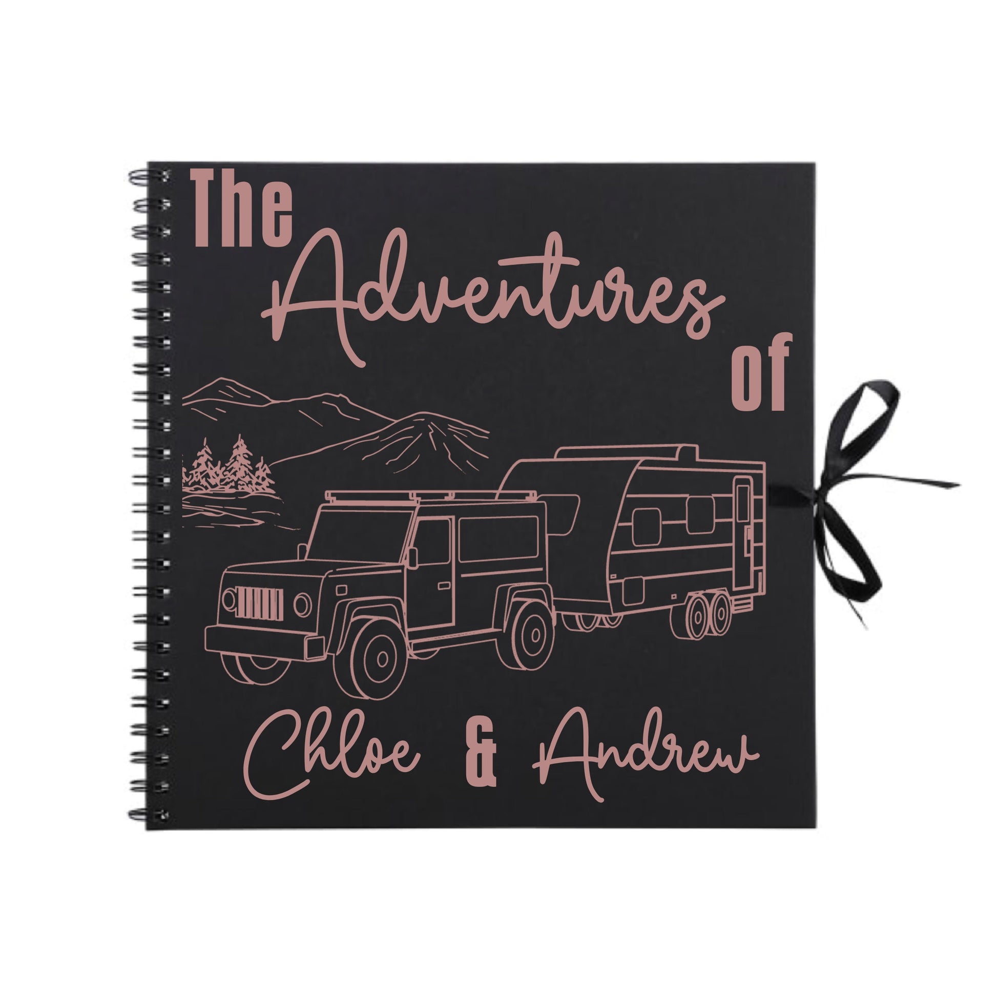 Personalised Caravan Travel Scrapbook | Custom Adventure Journal | Couples Road Trip Photo Album | 30.5 x 30.5cm | 12 x 12 Inch |