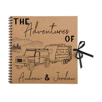 Personalised Caravan Travel Scrapbook | Custom Adventure Journal | Couples Road Trip Photo Album | 30.5 x 30.5cm | 12 x 12 Inch |