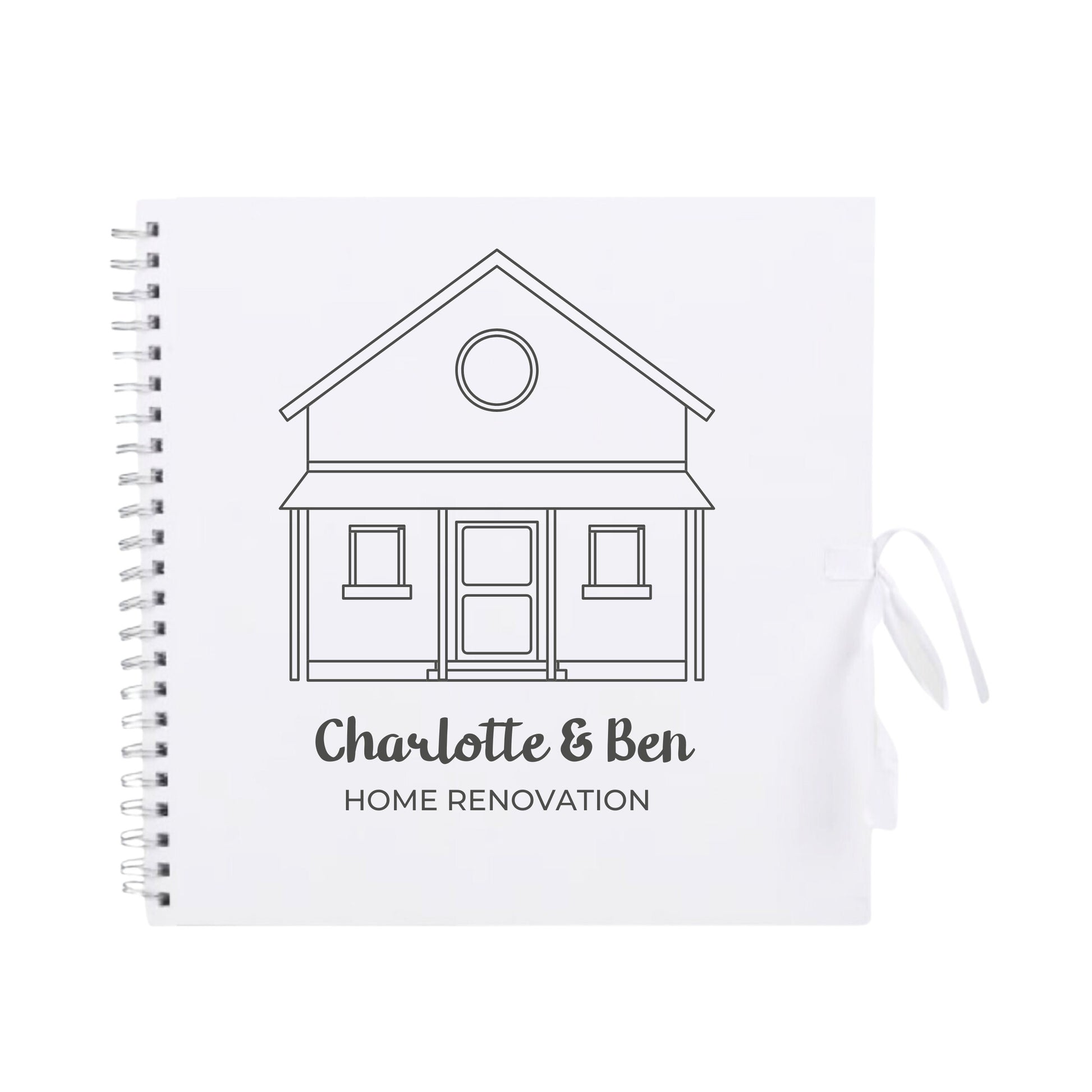 Personalised New Home Scrapbook | Custom House Renovation Journal | First Home Memory Keepsake Book | 30.5 x 30.5cm | 12 x 12 Inch