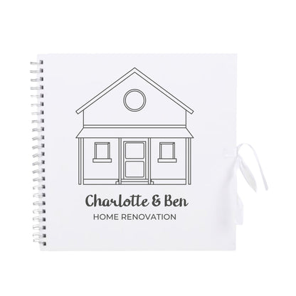Personalised New Home Scrapbook | Custom House Renovation Journal | First Home Memory Keepsake Book | 30.5 x 30.5cm | 12 x 12 Inch
