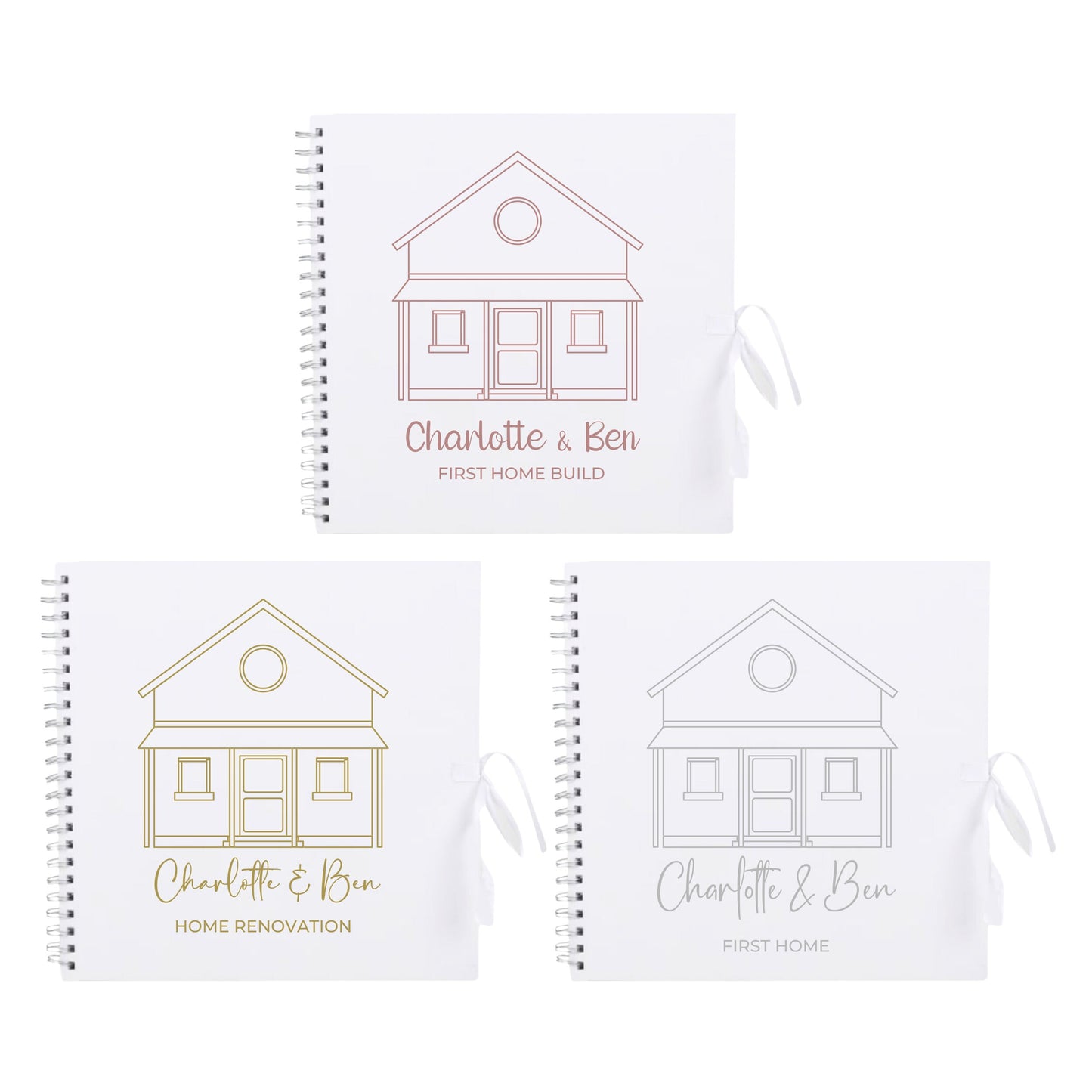 Personalised New Home Scrapbook | Custom House Renovation Journal | First Home Memory Keepsake Book | 30.5 x 30.5cm | 12 x 12 Inch