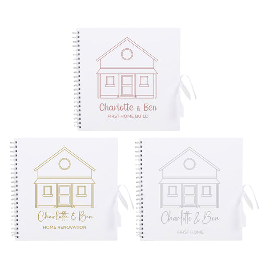 Personalised New Home Scrapbook | Custom House Renovation Journal | First Home Memory Keepsake Book | 30.5 x 30.5cm | 12 x 12 Inch