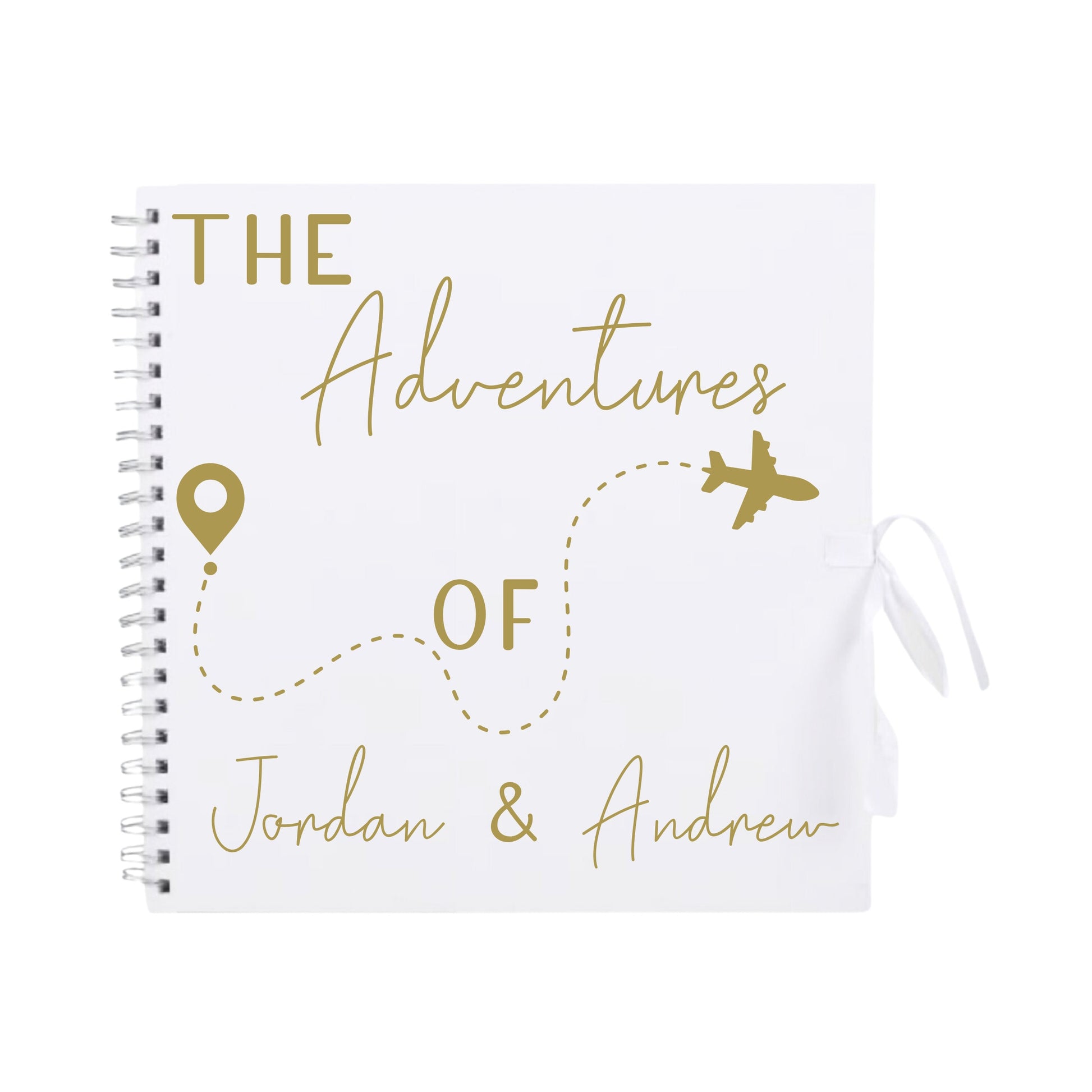 Personalised Travel Scrapbook | Custom Plane Adventure Journal | Holiday Photo Album Gift for Couples | 30.5 x 30.5cm | 12 x 12 Inch |