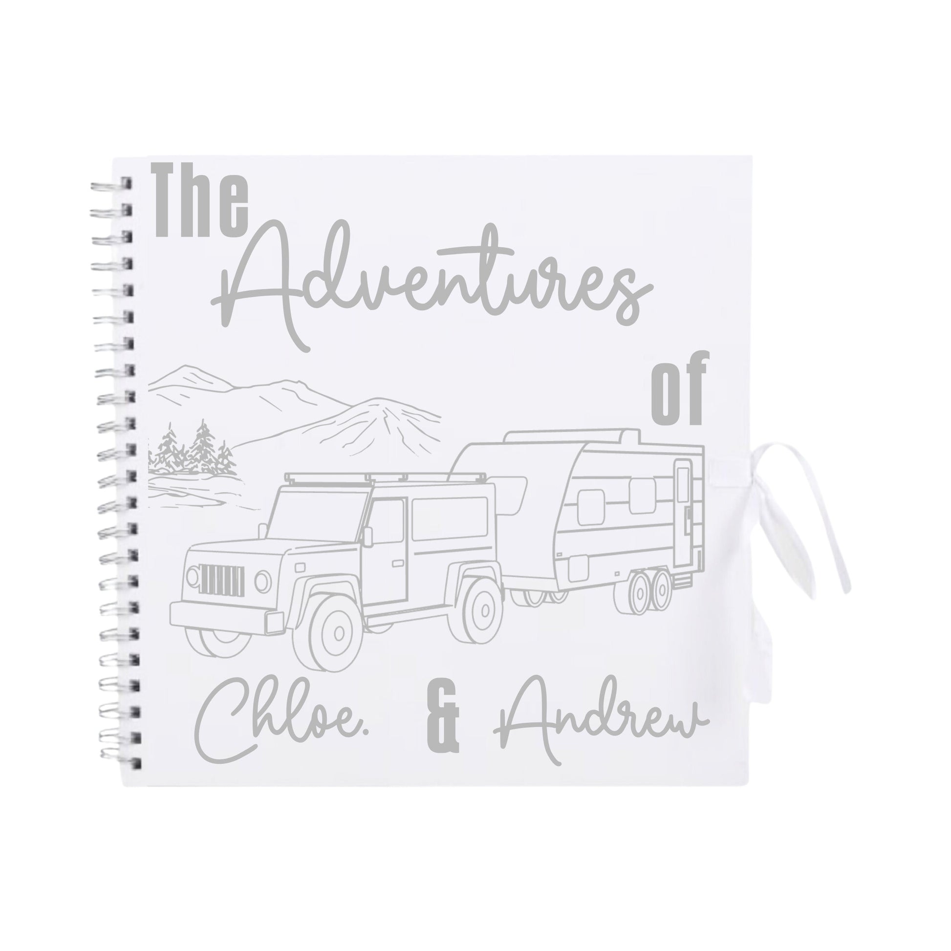 Personalised Caravan Travel Scrapbook | Custom Adventure Journal | Couples Road Trip Photo Album | 30.5 x 30.5cm | 12 x 12 Inch |