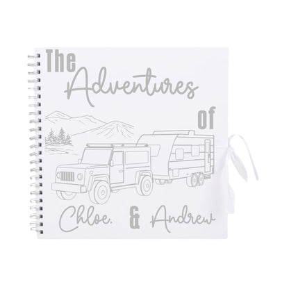 Personalised Caravan Travel Scrapbook | Custom Adventure Journal | Couples Road Trip Photo Album | 30.5 x 30.5cm | 12 x 12 Inch |