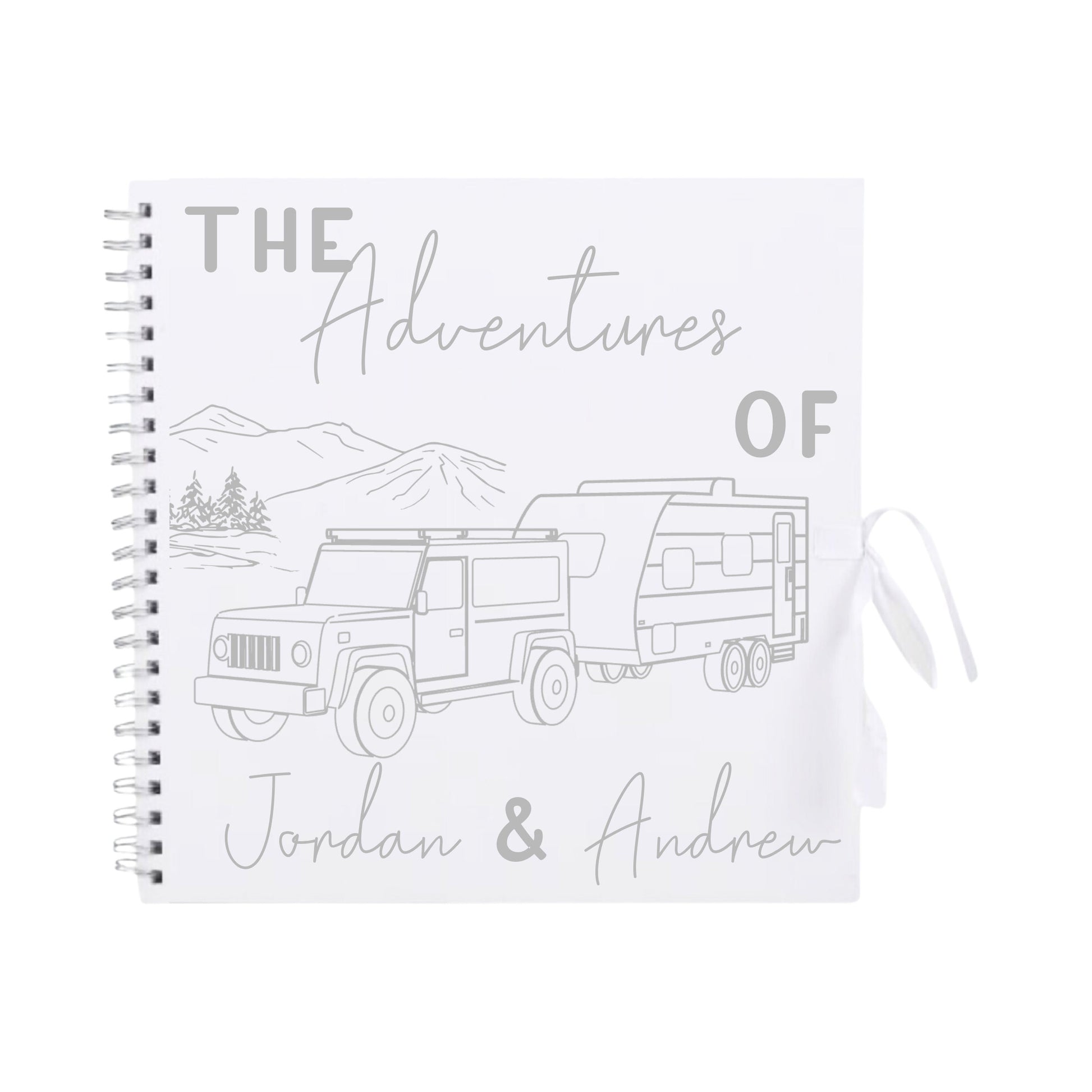 Personalised Caravan Travel Scrapbook | Custom Adventure Journal | Couples Road Trip Photo Album | 30.5 x 30.5cm | 12 x 12 Inch |