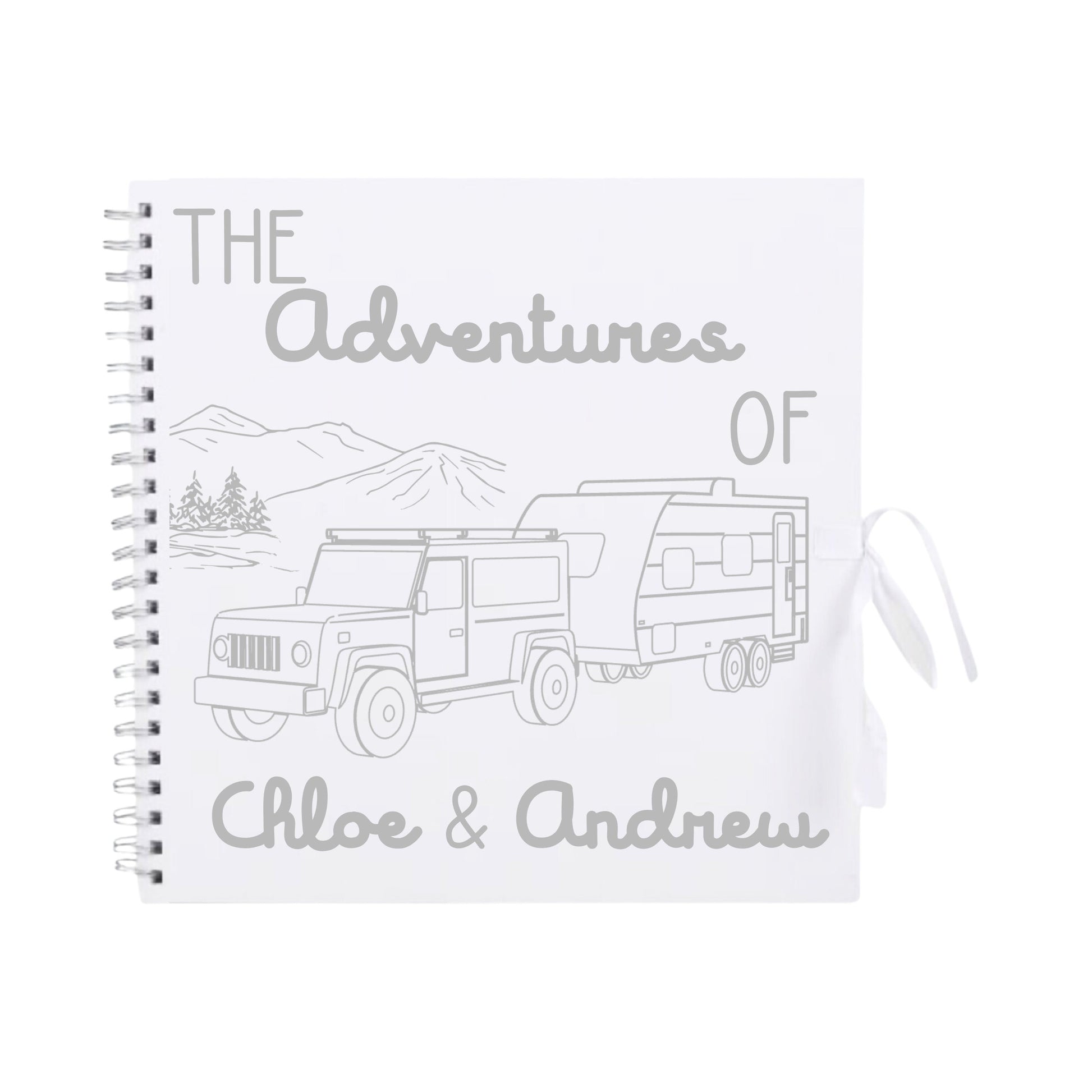 Personalised Caravan Travel Scrapbook | Custom Adventure Journal | Couples Road Trip Photo Album | 30.5 x 30.5cm | 12 x 12 Inch |