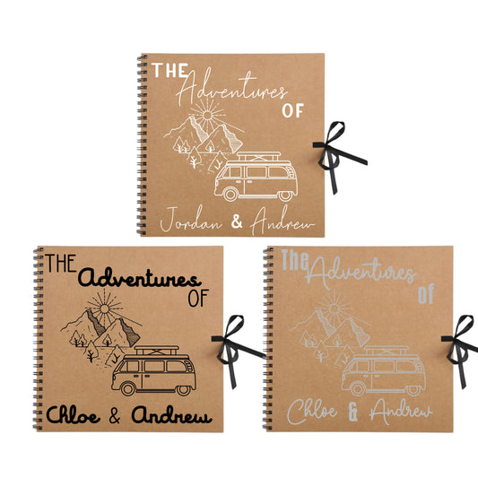 Personalised Travel Scrapbook | Custom Campervan Adventure Photo Album | Couples Memory Book Gift | 30.5 x 30.5cm | 12 x 12 Inch|