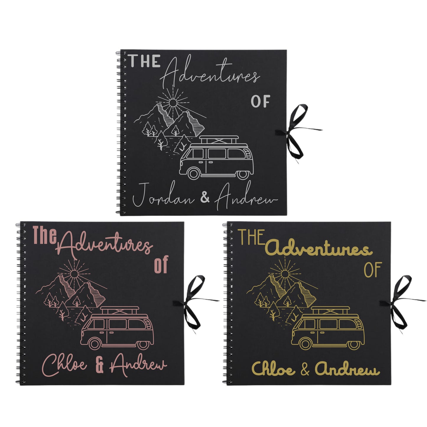 Personalised Travel Scrapbook | Custom Campervan Adventure Photo Album | Couples Memory Book Gift | 30.5 x 30.5cm | 12 x 12 Inch|