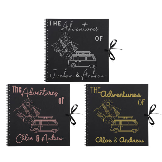 Personalised Travel Scrapbook | Custom Campervan Adventure Photo Album | Couples Memory Book Gift | 30.5 x 30.5cm | 12 x 12 Inch|