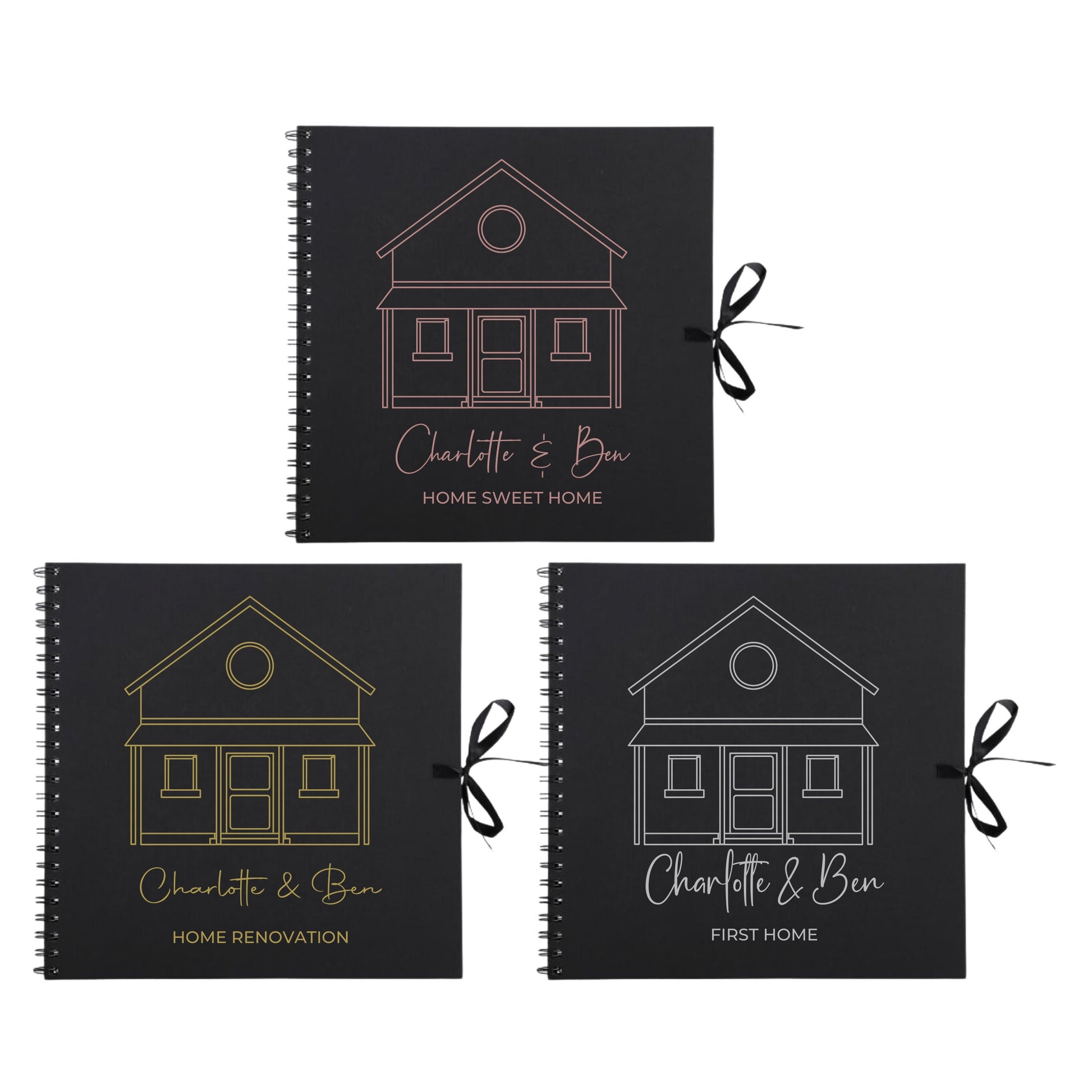 Personalised New Home Scrapbook | Custom House Renovation Journal | First Home Memory Keepsake Book | 30.5 x 30.5cm | 12 x 12 Inch