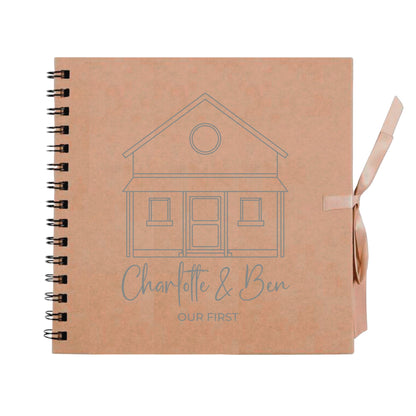 Personalised New Home Scrapbook | Custom House Renovation Journal | First Home Memory Keepsake Book | 20.3 x 20.3cm | 8 x 8 Inch