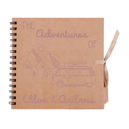 Personalised Travel Scrapbook | Custom Campervan Adventure Photo Album | Couples Memory Book Gift | 20.3 x 20.3cm | 8 x 8 Inch