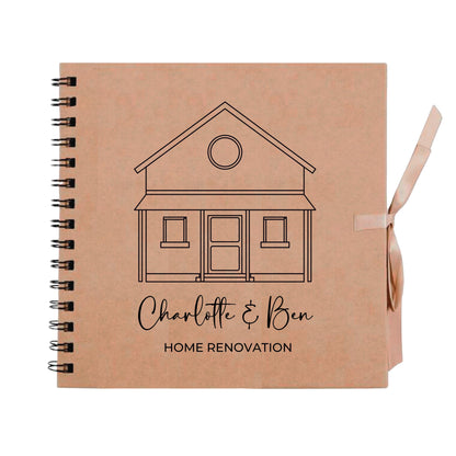 Personalised New Home Scrapbook | Custom House Renovation Journal | First Home Memory Keepsake Book | 20.3 x 20.3cm | 8 x 8 Inch