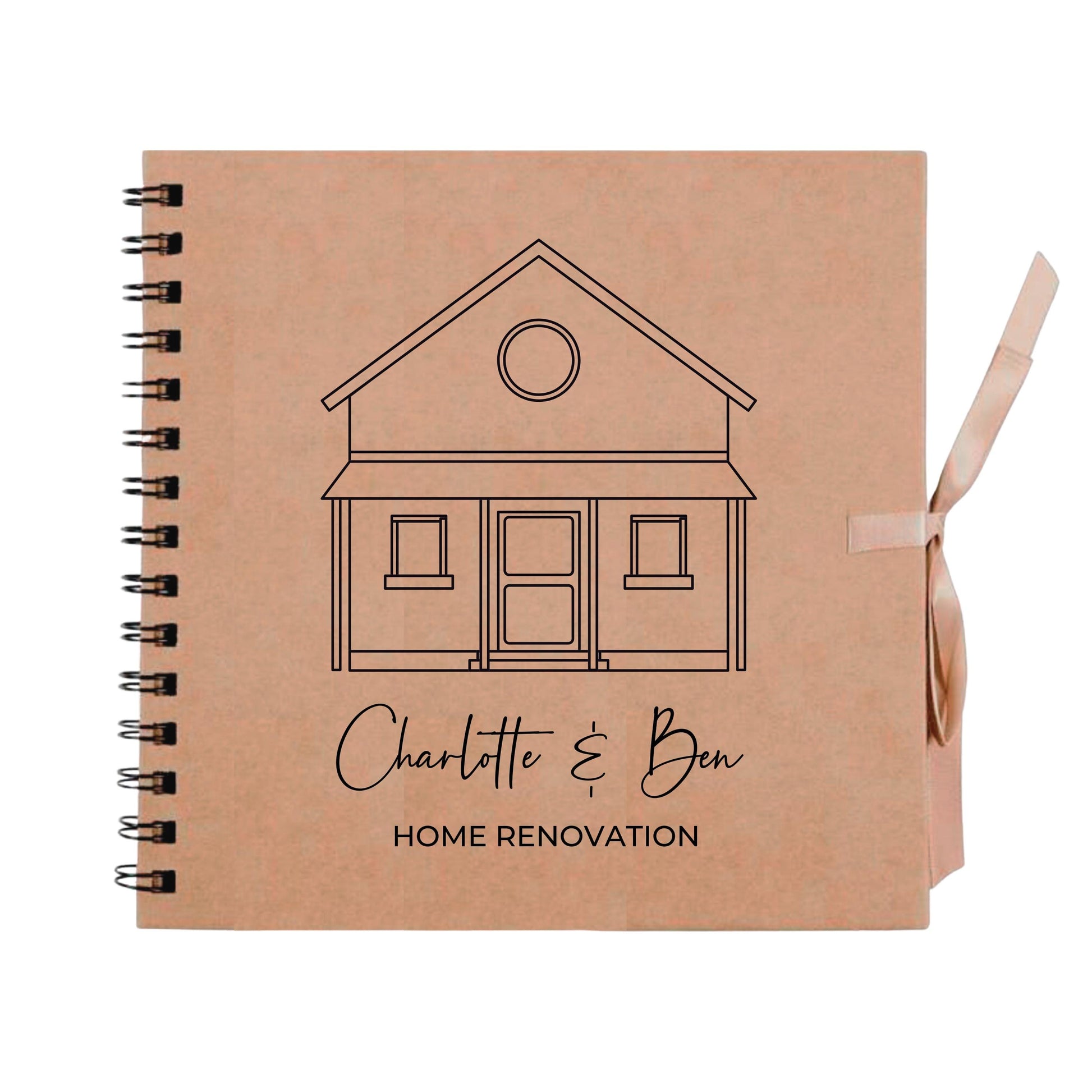 Personalised New Home Scrapbook | Custom House Renovation Journal | First Home Memory Keepsake Book | 20.3 x 20.3cm | 8 x 8 Inch