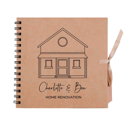 Personalised New Home Scrapbook | Custom House Renovation Journal | First Home Memory Keepsake Book | 20.3 x 20.3cm | 8 x 8 Inch