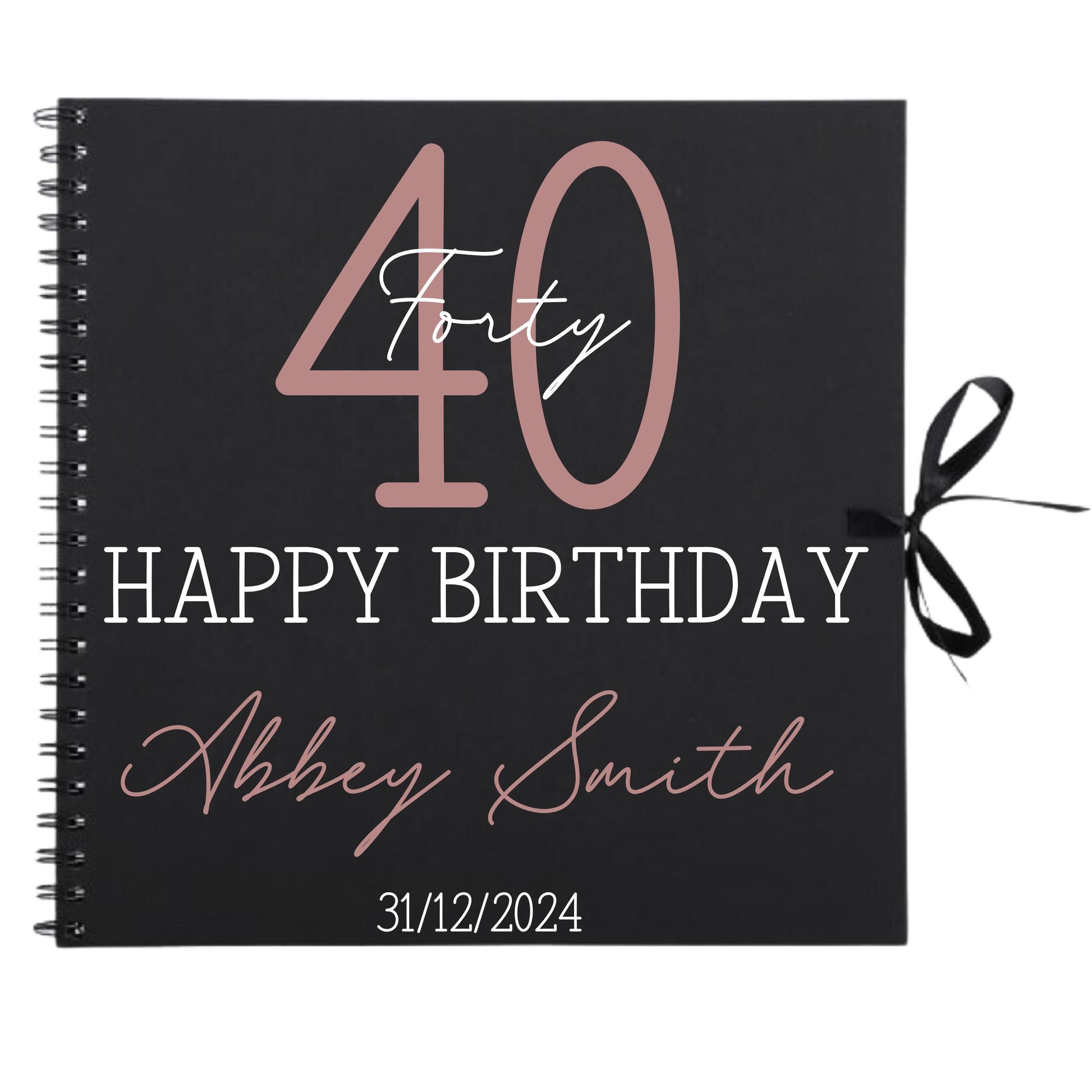 Personalised Birthday Scrapbook | Milestone Guestbook | 18th 21st 30th Birthday Memory Album | Custom Birthday Journal | 30.5 x 30.5 cm