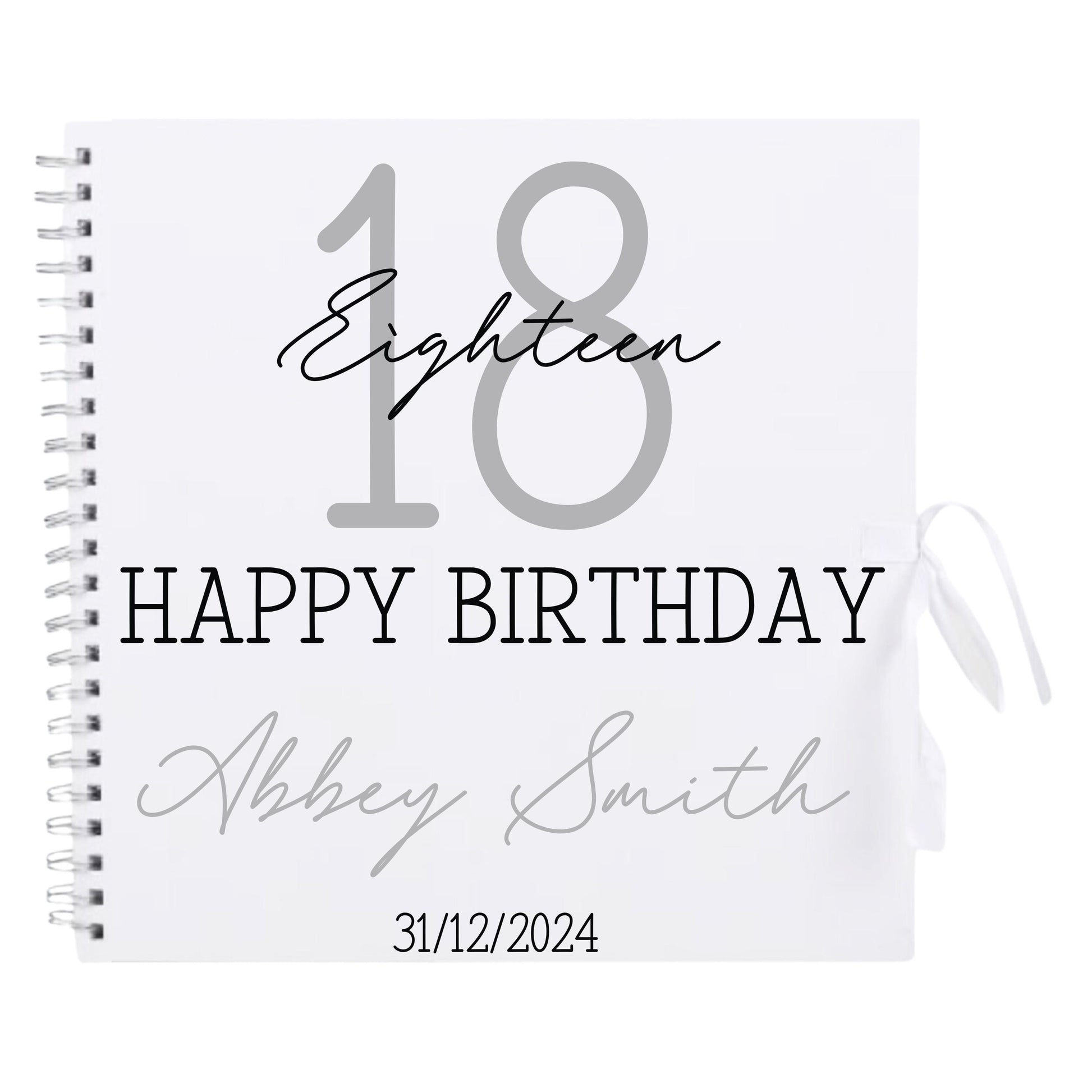 Personalised Birthday Scrapbook | Milestone Guestbook | 18th 21st 30th Birthday Memory Album | Custom Birthday Journal | 30.5 x 30.5 cm