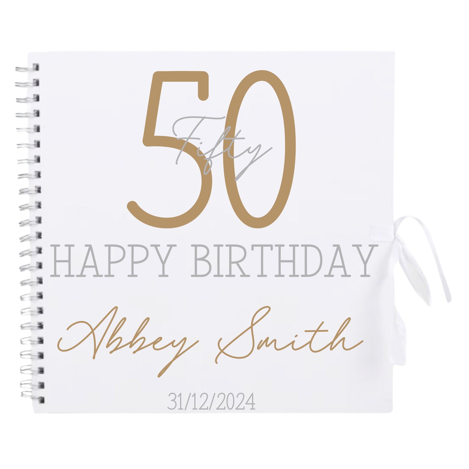 Personalised Birthday Scrapbook | Milestone Guestbook | 18th 21st 30th Birthday Memory Album | Custom Birthday Journal | 30.5 x 30.5 cm