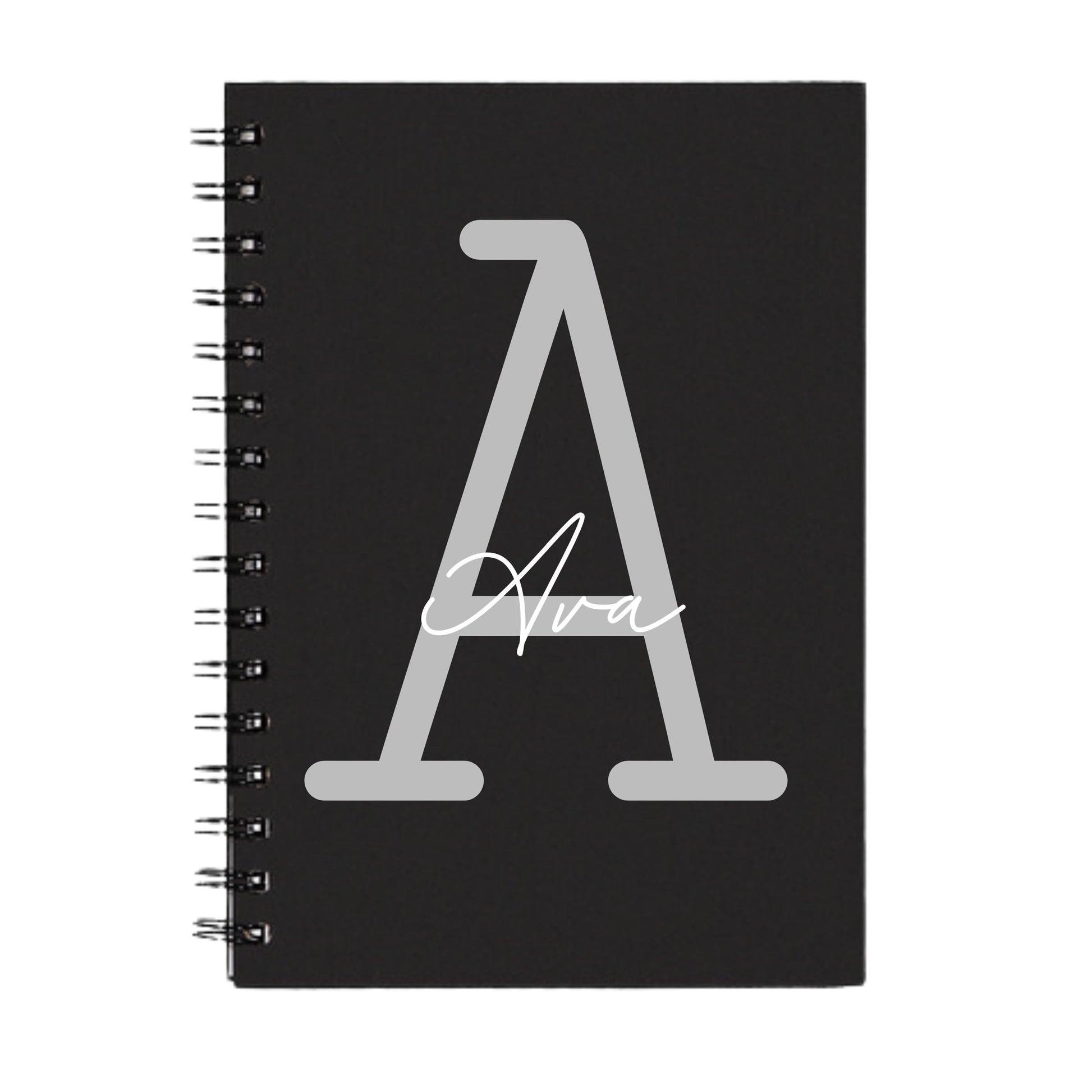 Personalised Name and Large Initial A5 Spiral Notebook | Custom Notebook |Office Gift |Bridesmaid Gift | Gift for Her | Gift for Him