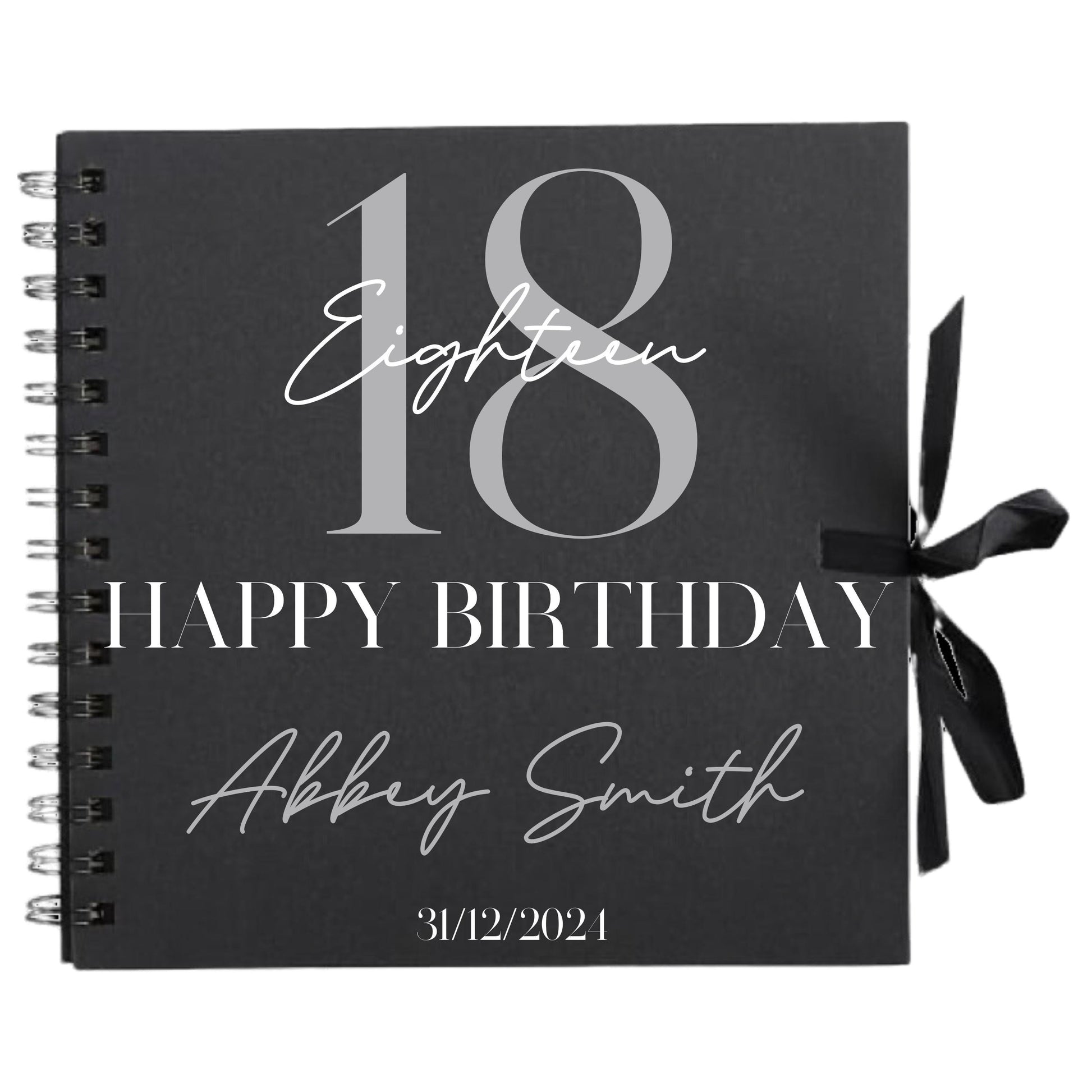 Personalised Birthday Scrapbook | Milestone Guestbook | 18th 21st 30th Birthday Memory Album | Custom Birthday Journal | 20.3 x 20.3cm