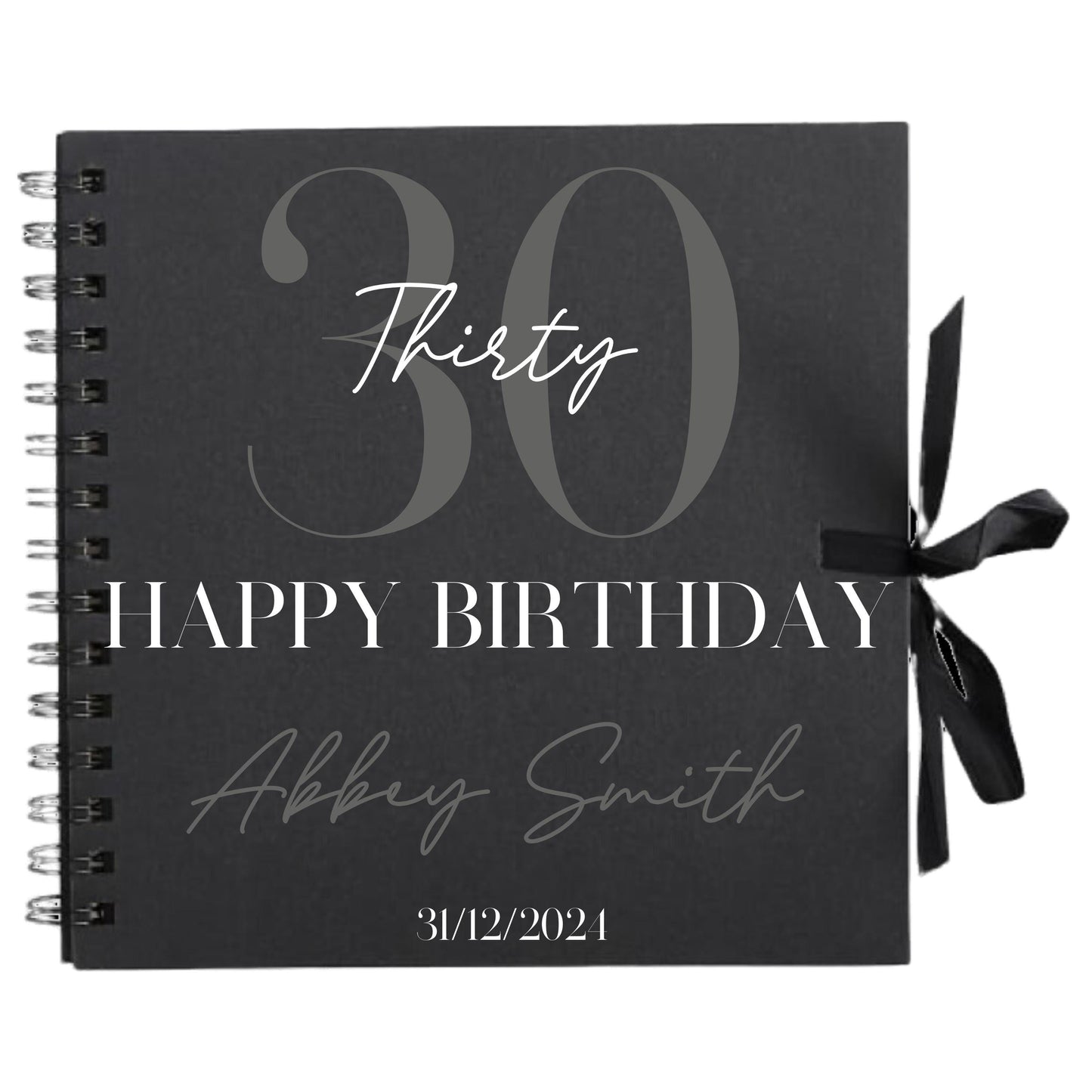 Personalised Birthday Scrapbook | Milestone Guestbook | 18th 21st 30th Birthday Memory Album | Custom Birthday Journal | 20.3 x 20.3cm