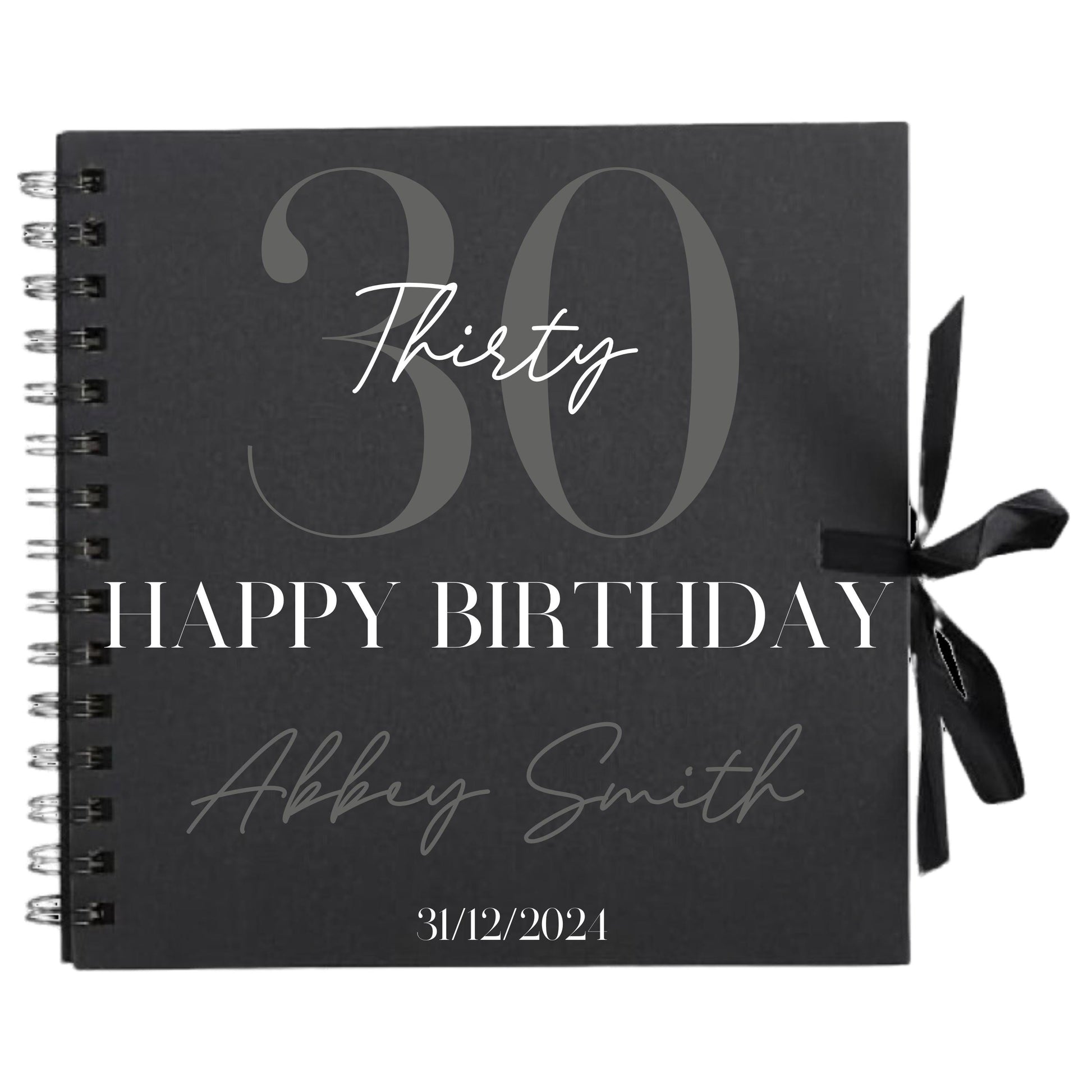 Personalised Birthday Scrapbook | Milestone Guestbook | 18th 21st 30th Birthday Memory Album | Custom Birthday Journal | 20.3 x 20.3cm