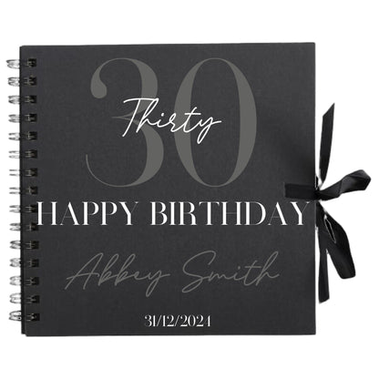Personalised Birthday Scrapbook | Milestone Guestbook | 18th 21st 30th Birthday Memory Album | Custom Birthday Journal | 20.3 x 20.3cm