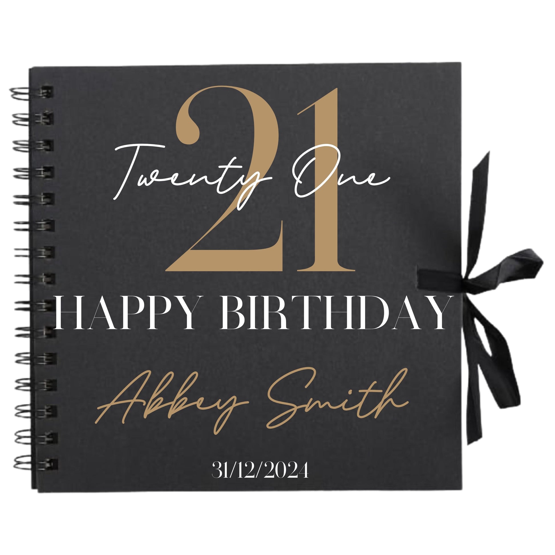 Personalised Birthday Scrapbook | Milestone Guestbook | 18th 21st 30th Birthday Memory Album | Custom Birthday Journal | 20.3 x 20.3cm