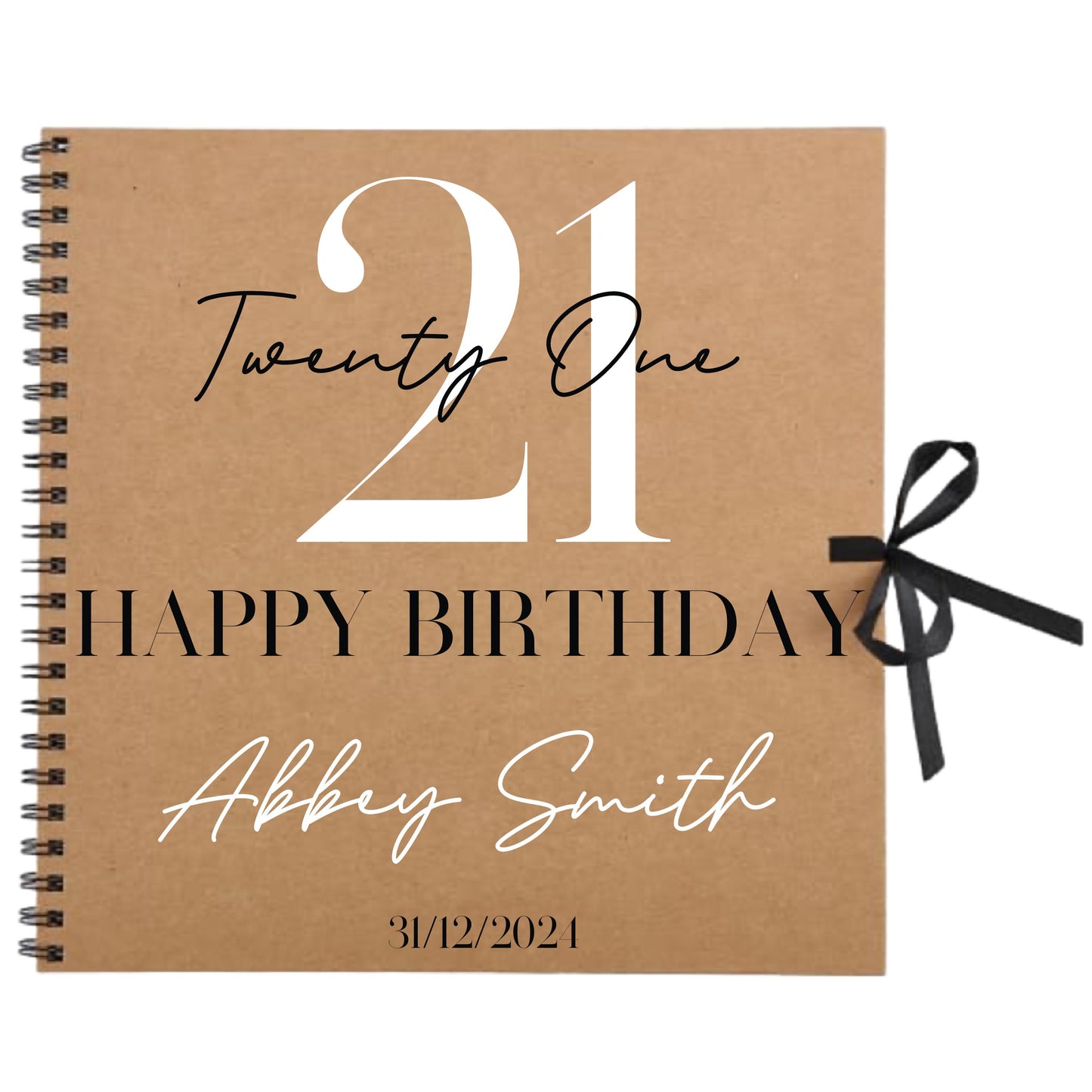 Personalised Birthday Scrapbook | Milestone Guestbook | 18th 21st 30th Birthday Memory Album | Custom Birthday Journal | 30.5 x 30.5cm