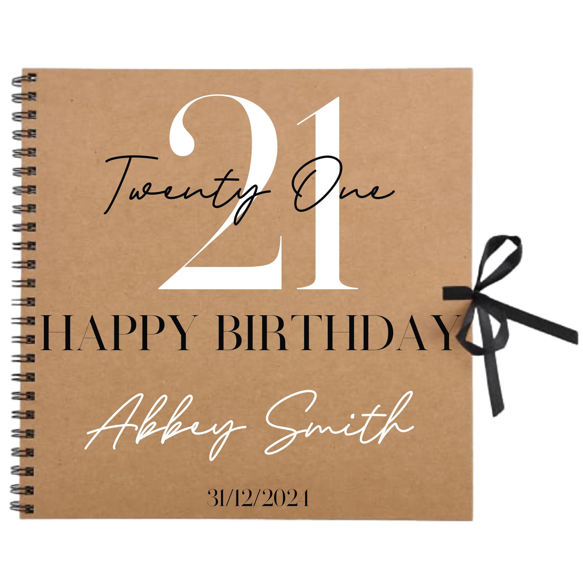Personalised Birthday Scrapbook | Milestone Guestbook | 18th 21st 30th Birthday Memory Album | Custom Birthday Journal | 30.5 x 30.5cm
