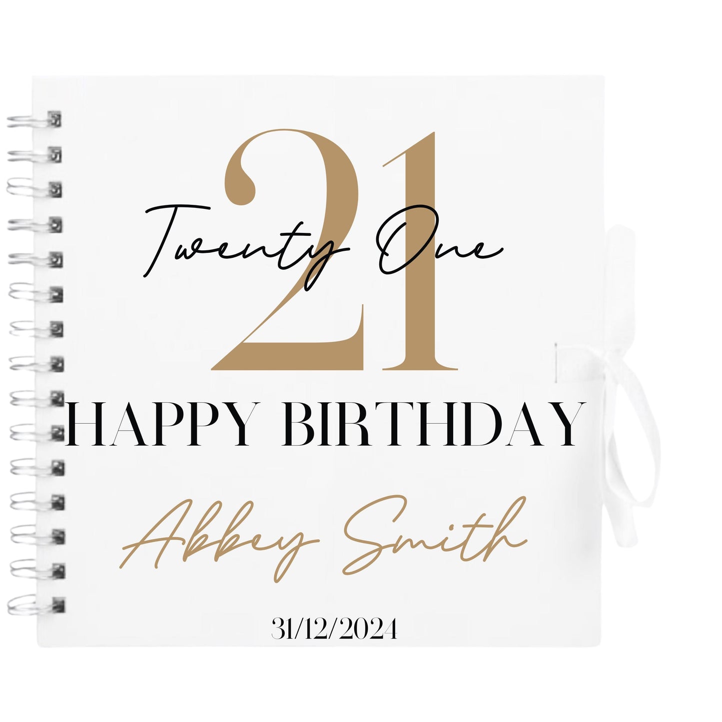 Personalised Birthday Scrapbook | Milestone Guestbook | 18th 21st 30th Birthday Memory Album | Custom Birthday Journal | 20.3 x 20.3cm