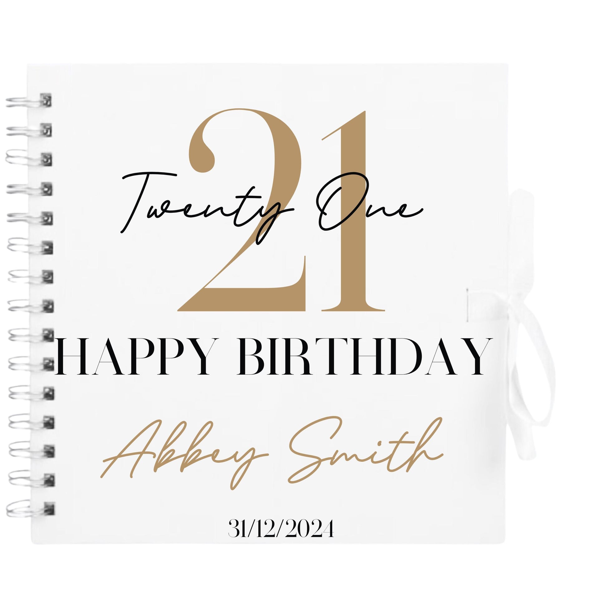 Personalised Birthday Scrapbook | Milestone Guestbook | 18th 21st 30th Birthday Memory Album | Custom Birthday Journal | 20.3 x 20.3cm