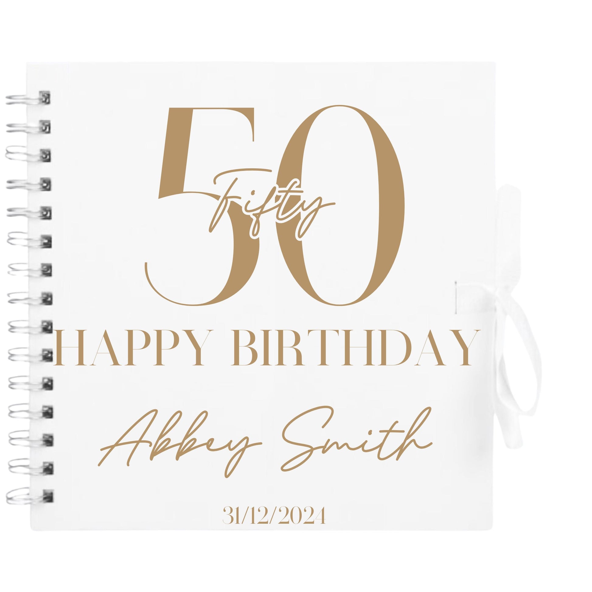 Personalised Birthday Scrapbook | Milestone Guestbook | 18th 21st 30th Birthday Memory Album | Custom Birthday Journal | 20.3 x 20.3cm