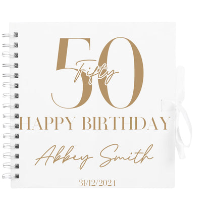 Personalised Birthday Scrapbook | Milestone Guestbook | 18th 21st 30th Birthday Memory Album | Custom Birthday Journal | 20.3 x 20.3cm