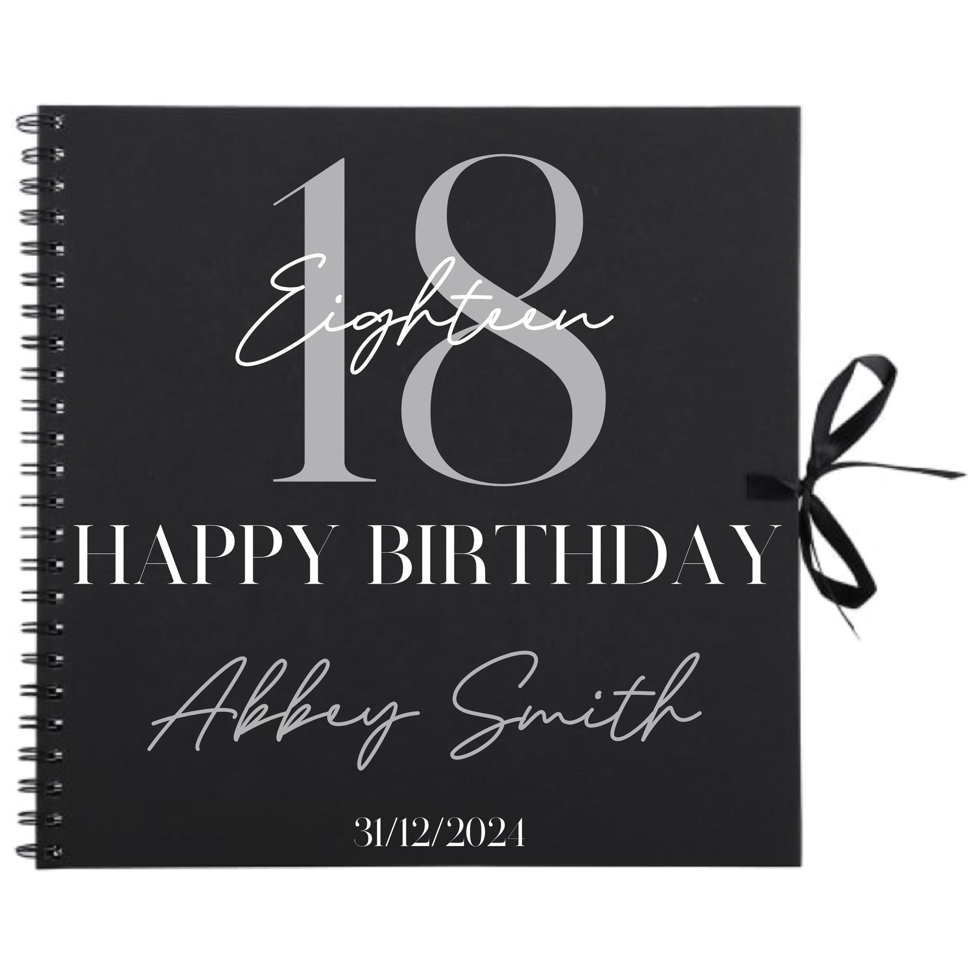 Personalised Birthday Scrapbook | Milestone Guestbook | 18th 21st 30th Birthday Memory Album | Custom Birthday Journal | 30.5 x 30.5cm