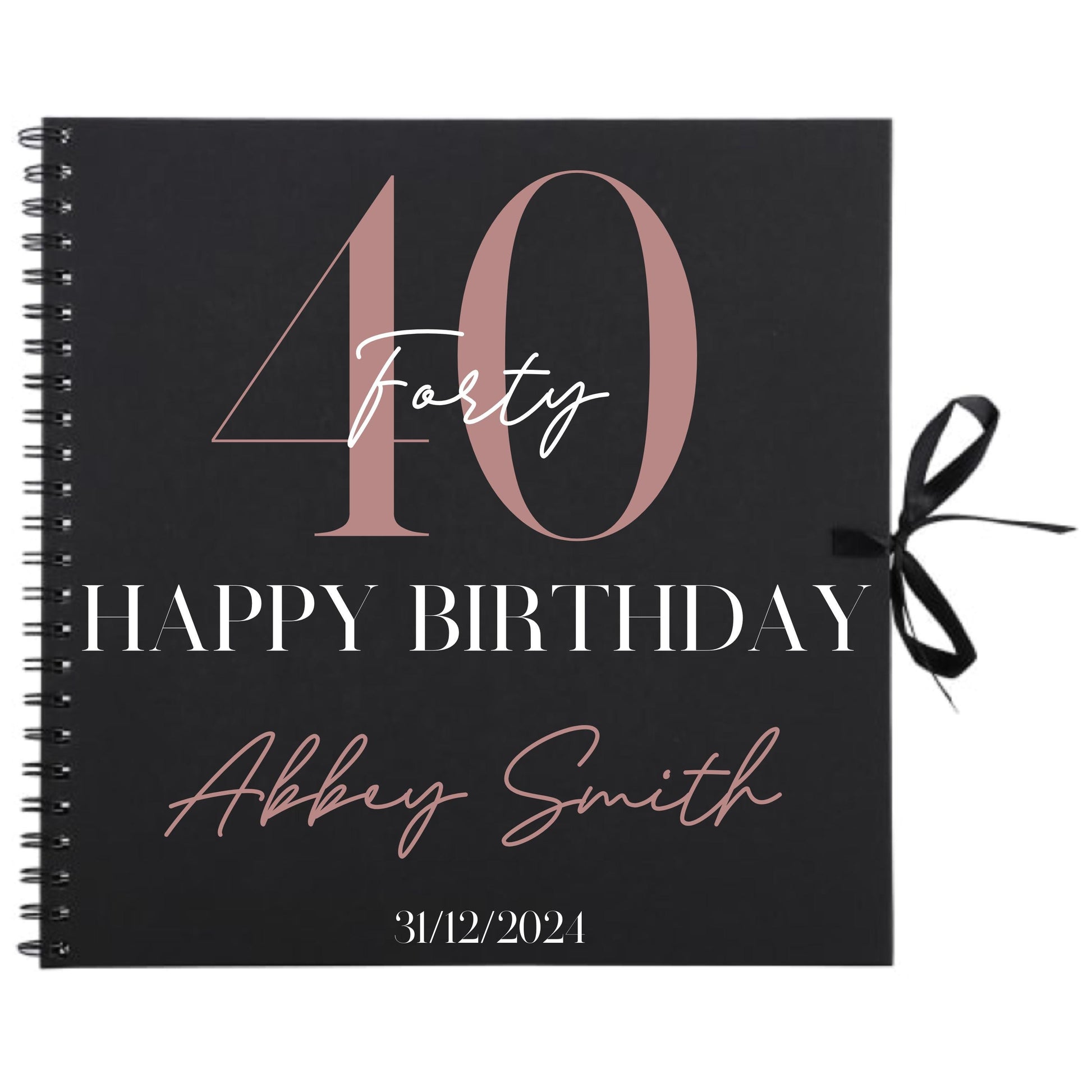 Personalised Birthday Scrapbook | Milestone Guestbook | 18th 21st 30th Birthday Memory Album | Custom Birthday Journal | 30.5 x 30.5cm