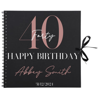 Personalised Birthday Scrapbook | Milestone Guestbook | 18th 21st 30th Birthday Memory Album | Custom Birthday Journal | 30.5 x 30.5cm